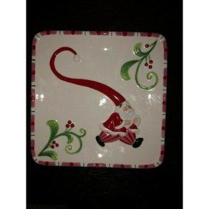 Fitz & Floyd Mingle Jingle Be Merry Retro Santa Cl